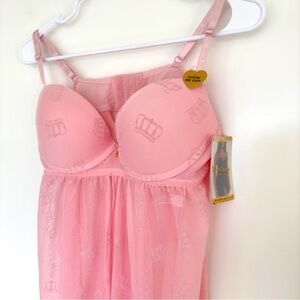 New! Juicy Couture Baby Pink Lingerie Underwear XL